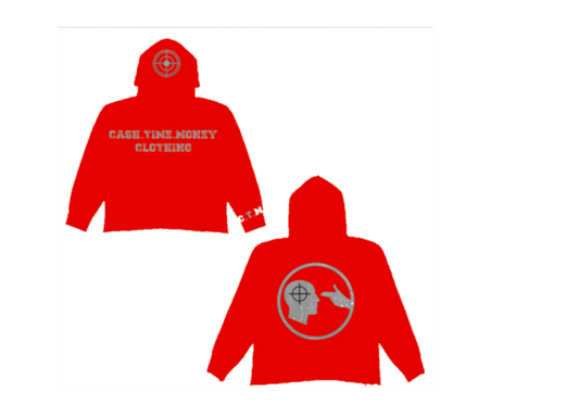 Red Target Rhinestone Hoodie