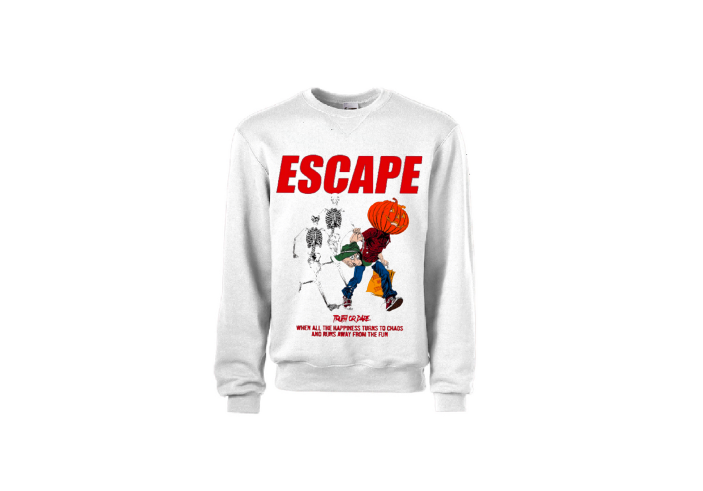 White Escape Crewneck￼